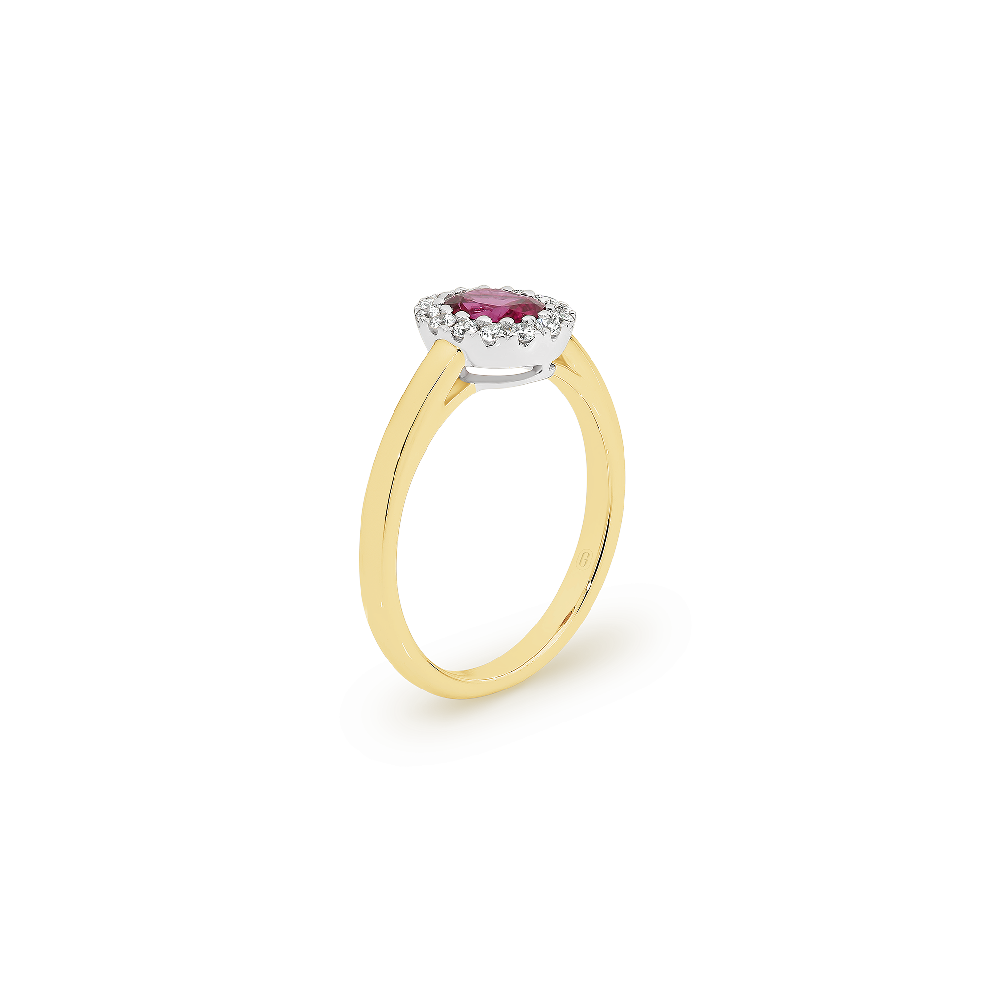RUBY HALO DIAMOND RING - Image 6