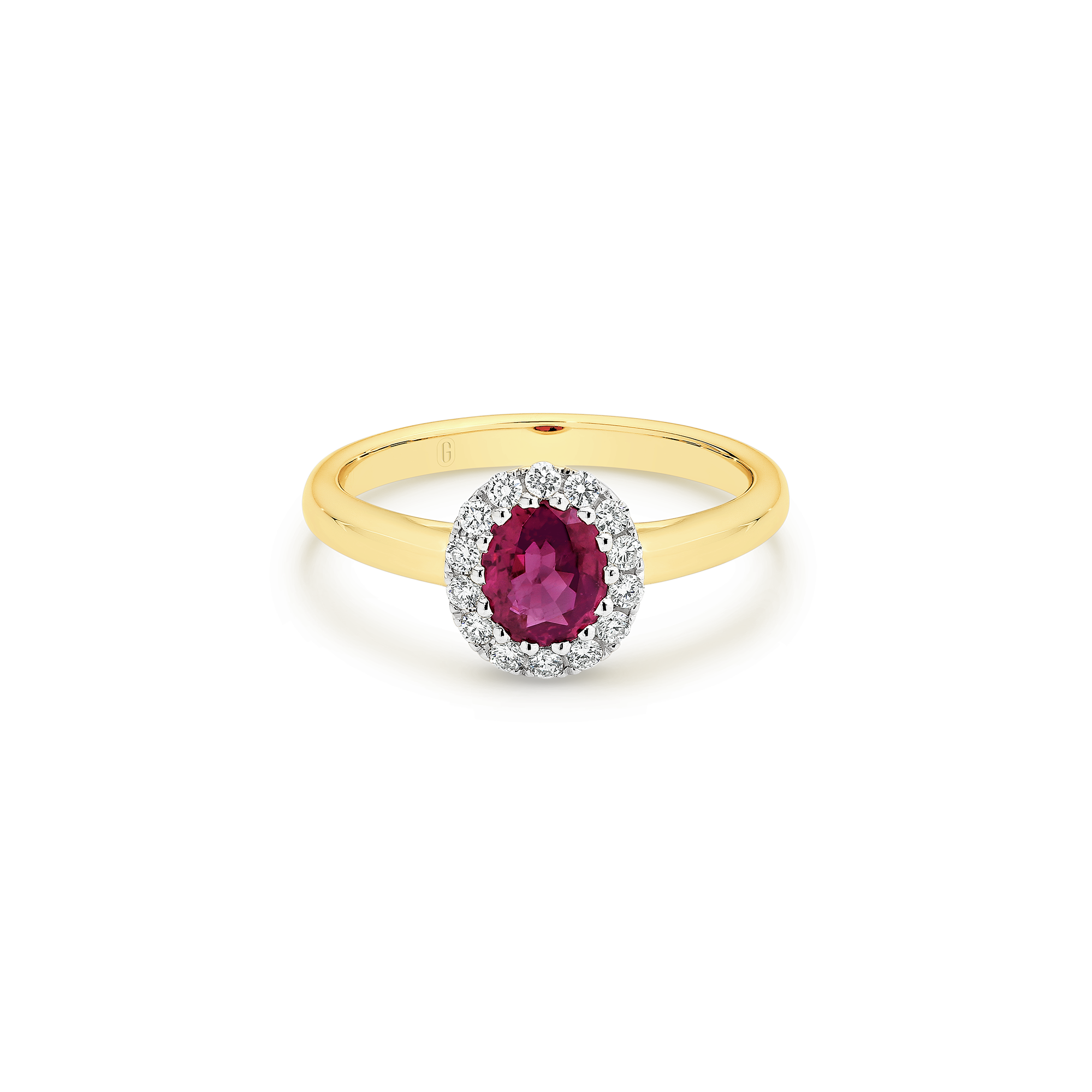 RUBY HALO DIAMOND RING - Image 4