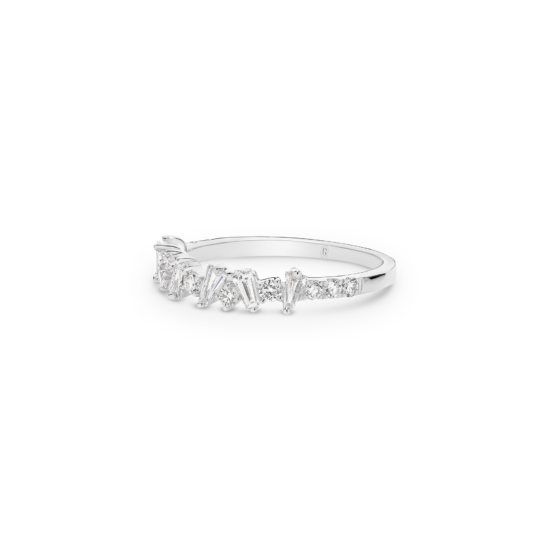 Alternative view of SCATTERED BAGUETTE DIAMOND BAND