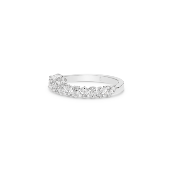 Alternative view of SCATTERED MARQUISE ROUND DIAMOND BAND