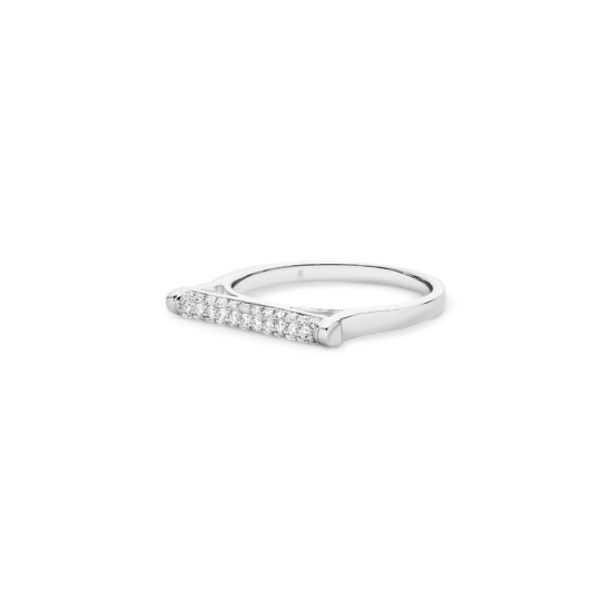 Alternative view of FLAT TOP DIAMOND PAVÉ RING