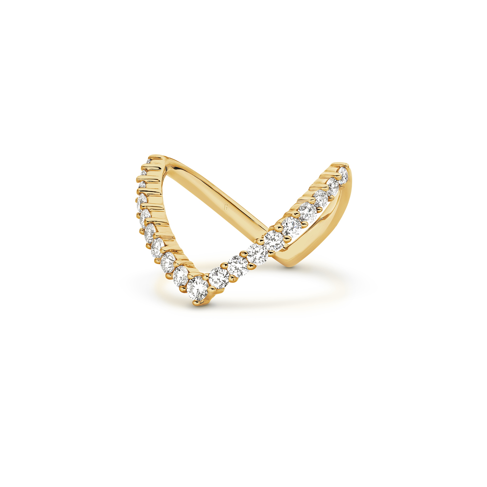 FANCY DIAMOND 'V' SHAPE RING - Image 5