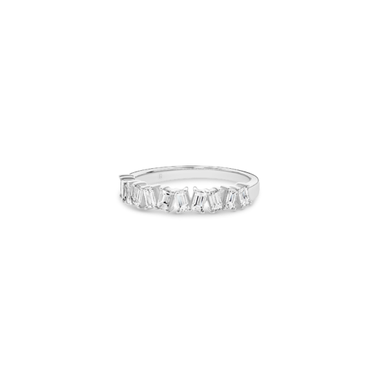 Alternative view of SLANTED BAGUETTE DIAMOND BAND
