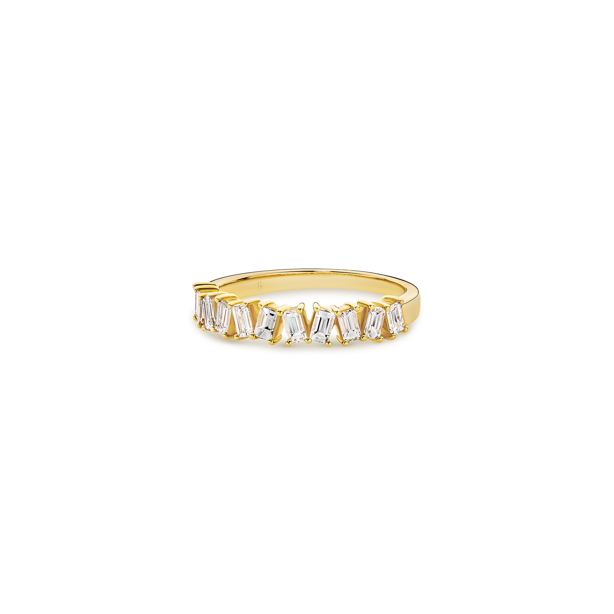 SLANTED BAGUETTE DIAMOND BAND - Image 5