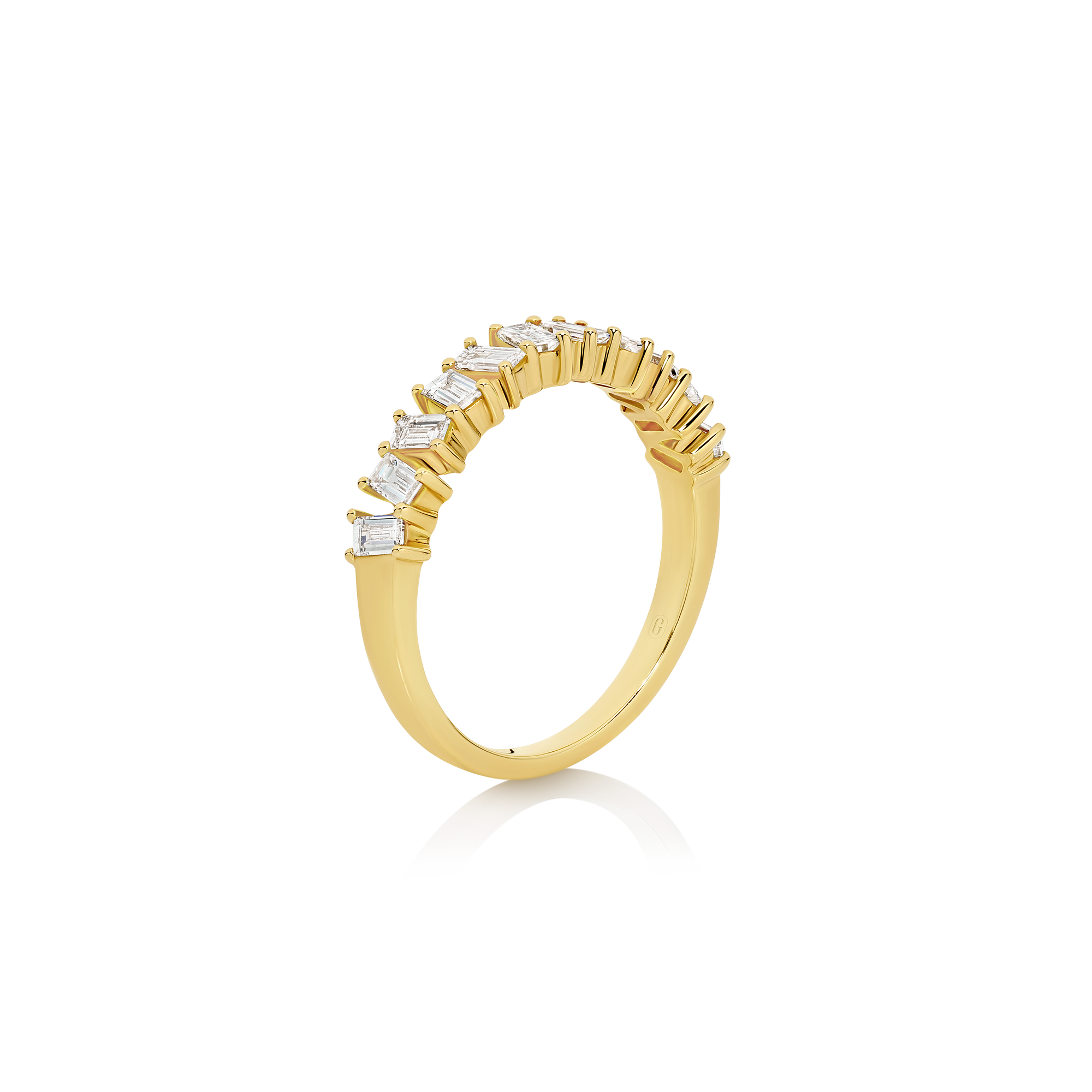 SLANTED BAGUETTE DIAMOND BAND - Image 6