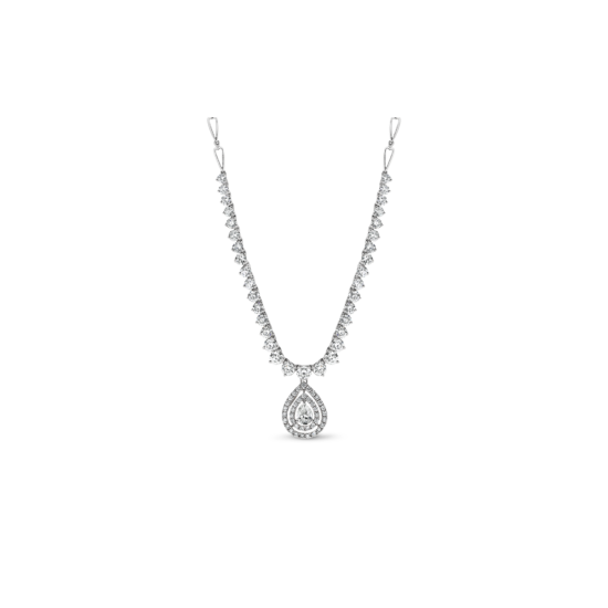 PEAR SOLITAIRE DIAMOND COLLIER