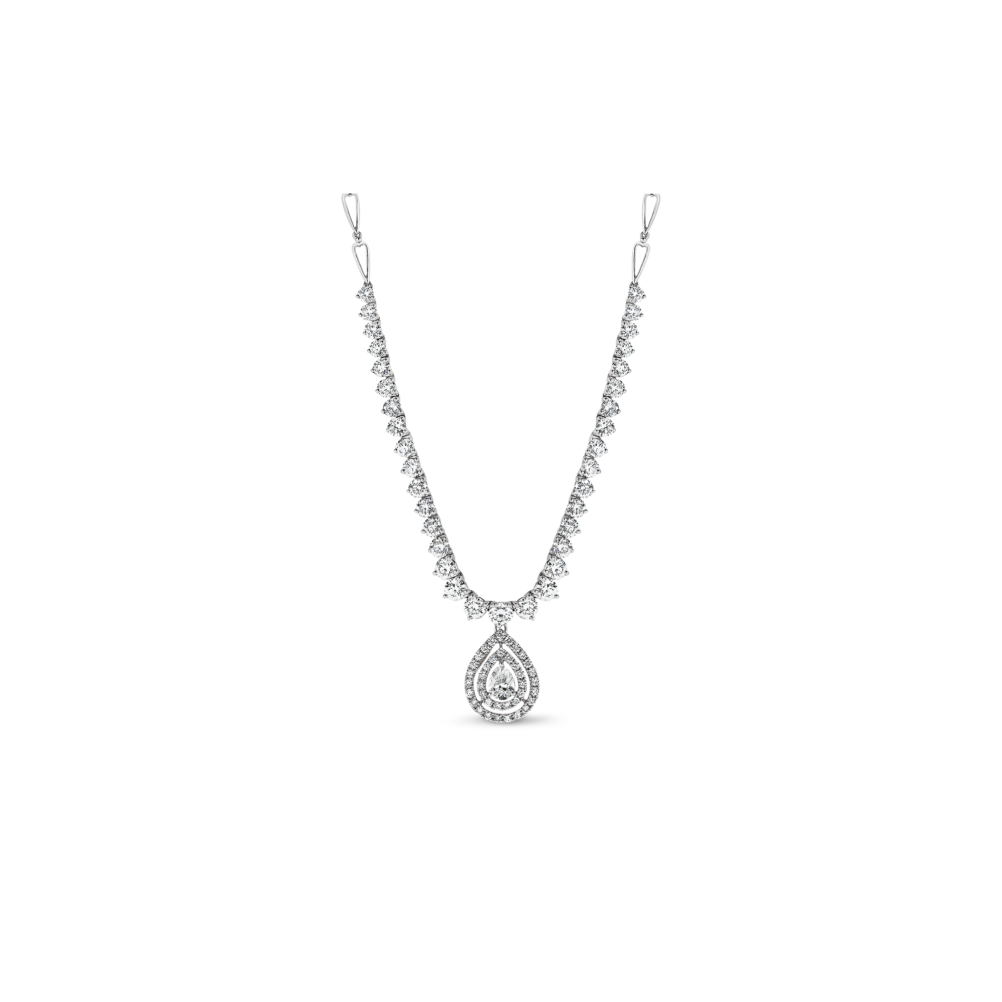 PEAR SOLITAIRE DIAMOND COLLIER