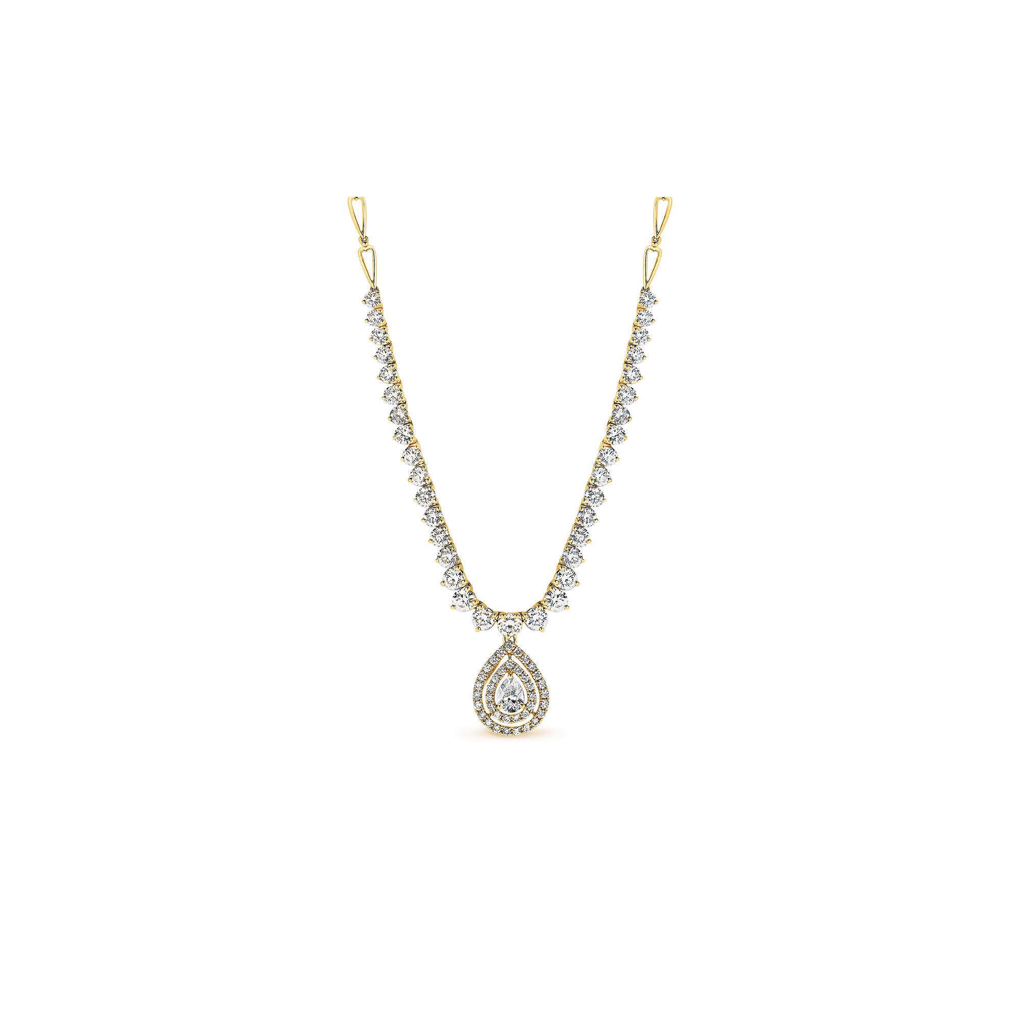 PEAR SOLITAIRE DIAMOND COLLIER - Image 3