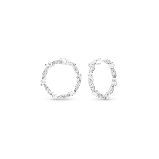 FANCY CIRCLE DIAMOND HOOP