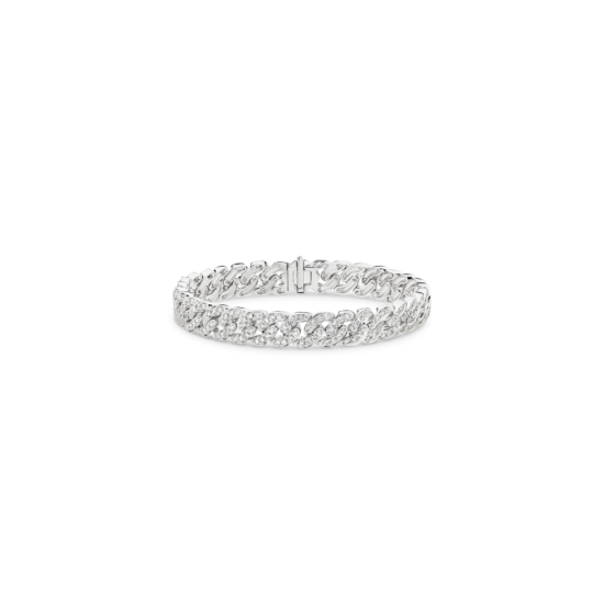 WIDE DIAMOND CURB BRACELET