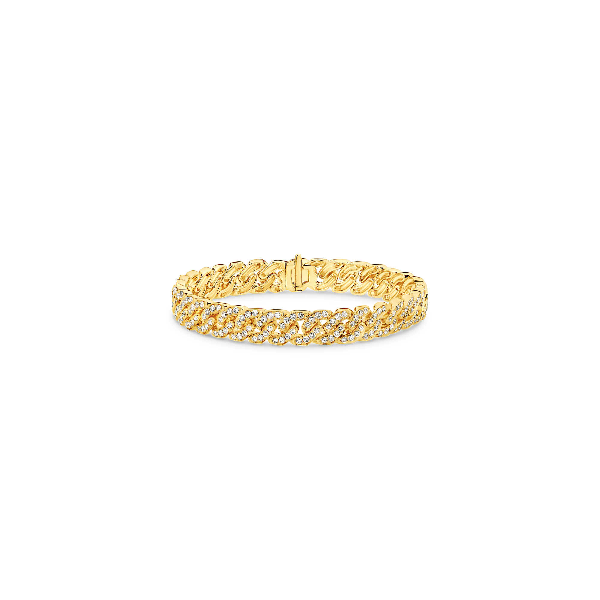 WIDE DIAMOND CURB BRACELET - Image 2