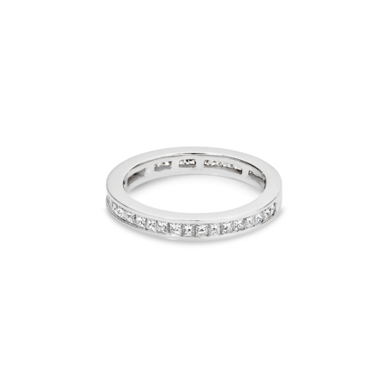 Alternative view of CHANNEL PRINCESS CUT DIAMOND ETERNITY BAND