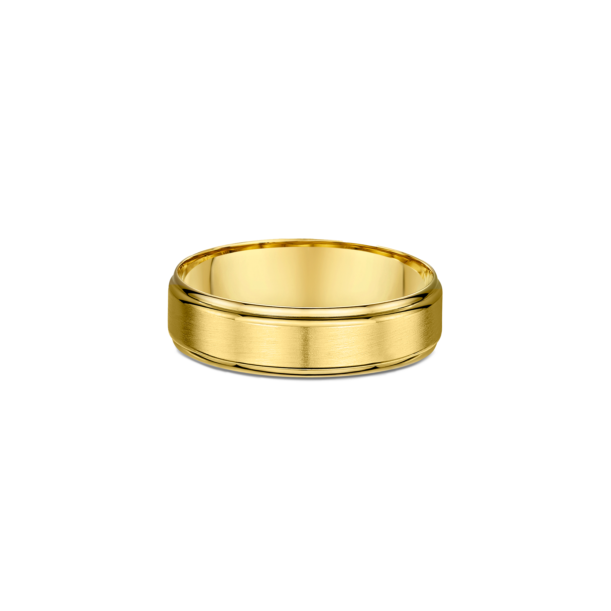 POLISHED EDGE MEN'S WEDDING BAND - Image 2