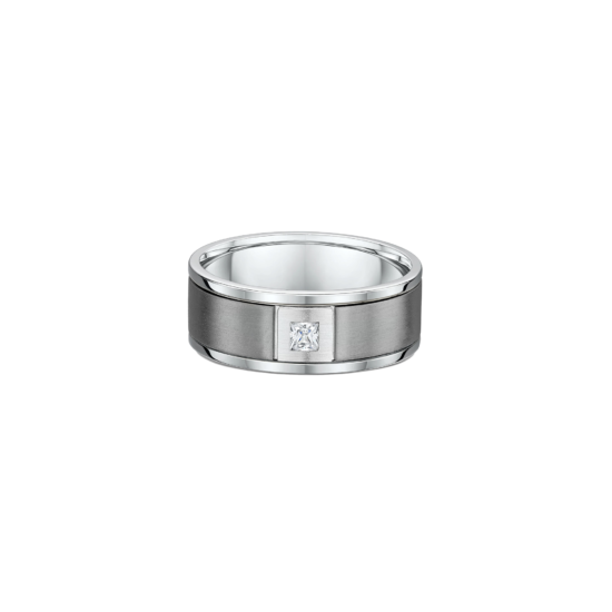 BROAD DIAMOND MEN'S WEDDING BAND