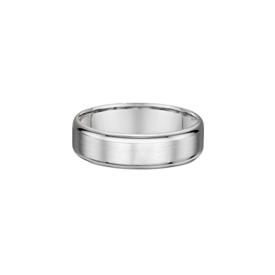 BRUSHED & POLISHED MEN'S WEDDING BAND