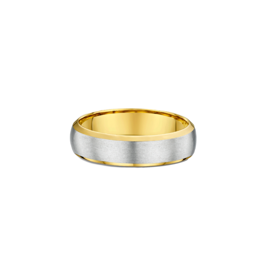 TWO-TONE DOME MEN'S WEDDING BAND