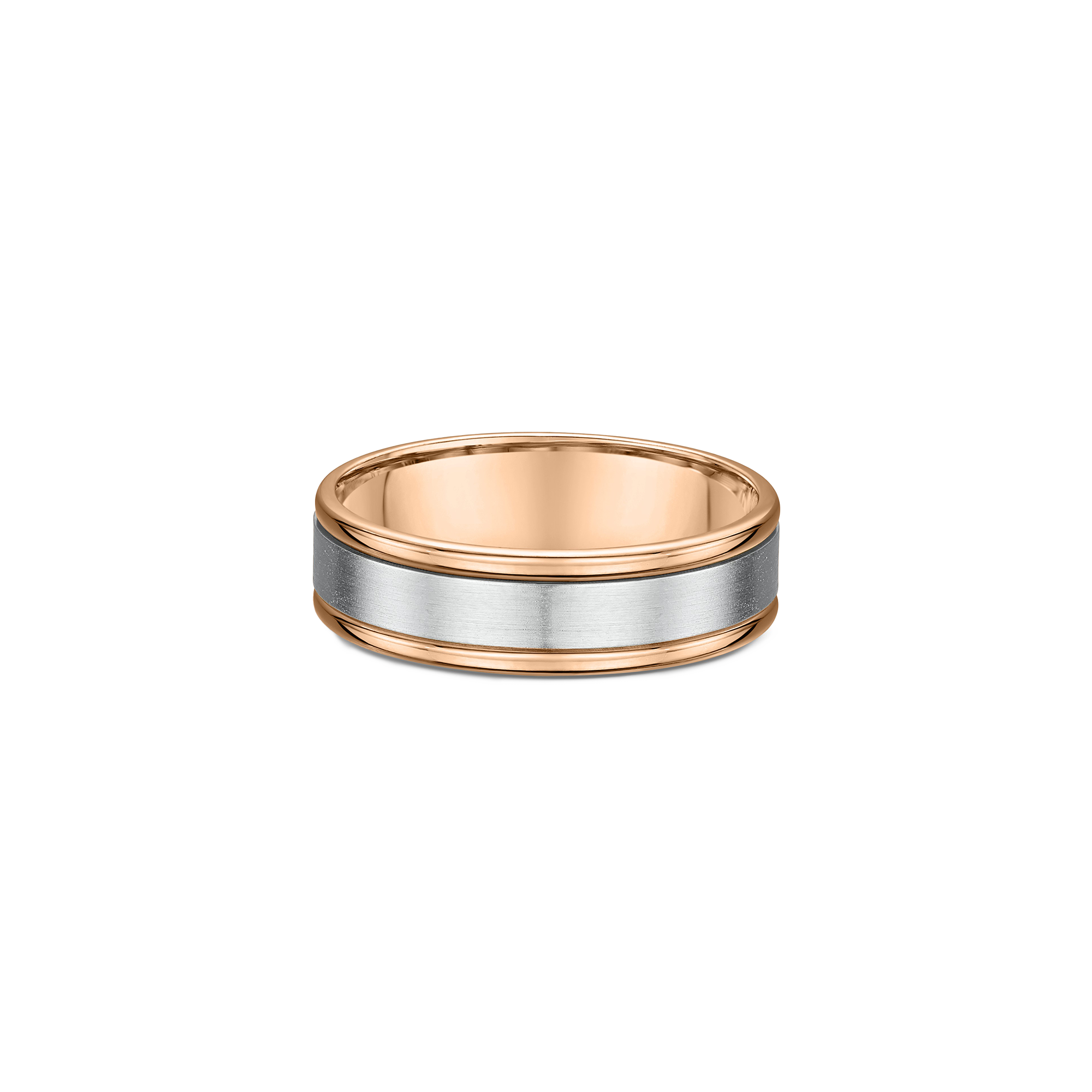 TWO-TONE MEN'S WEDDING BAND - Image 2