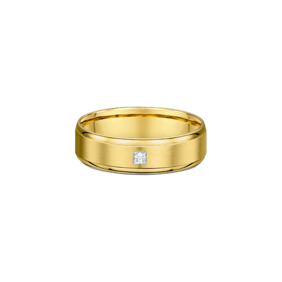 Alternative view of CLASSIC DIAMOND MEN'S WEDDING BAND