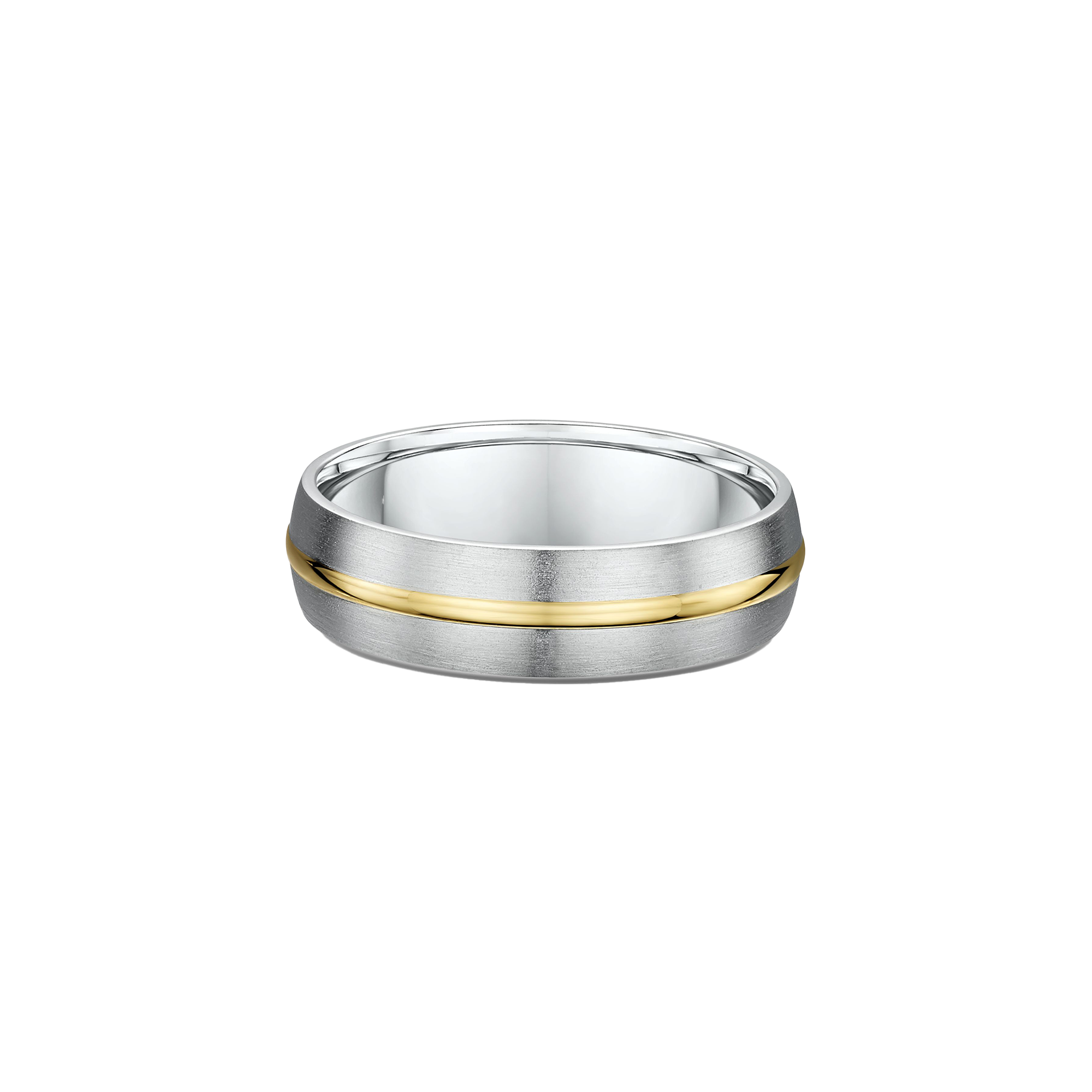 TWO-TONE GROOVE MEN'S WEDDING BAND