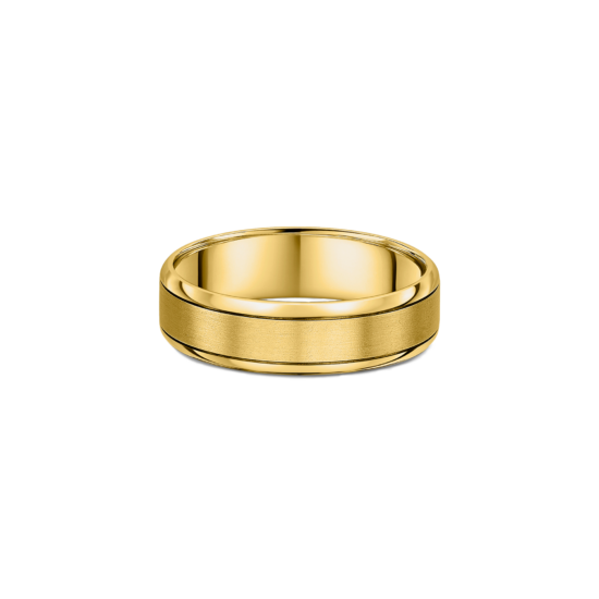 Alternative view of BRUSHED CENTRE MEN'S WEDDING BAND