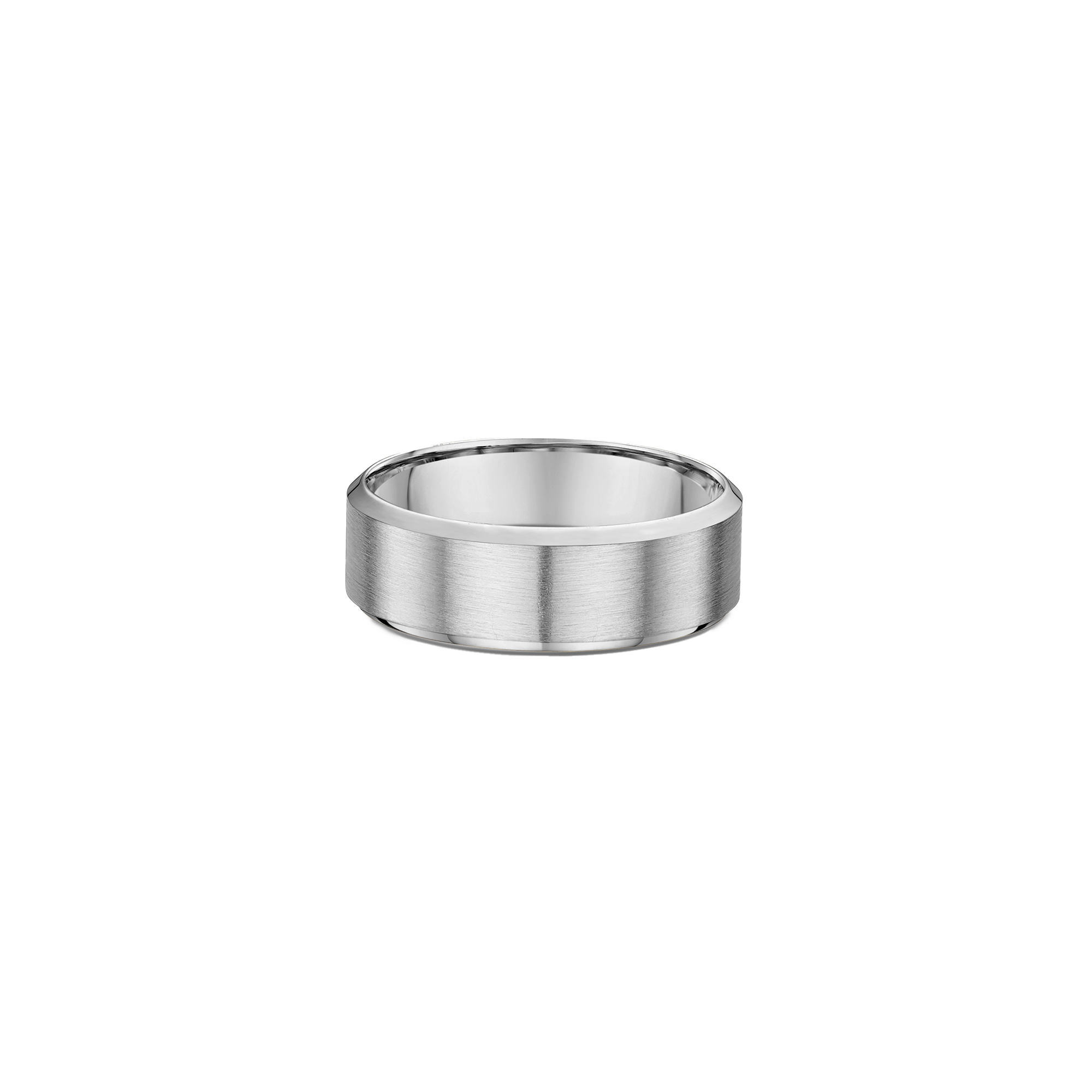 BRUSHED BEVELLED MEN'S WEDDING BAND