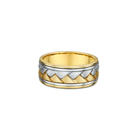 FLAT BRAIDED MEN'S WEDDING BAND