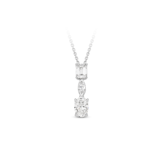 TRIPLE DIAMOND DROP PENDANT