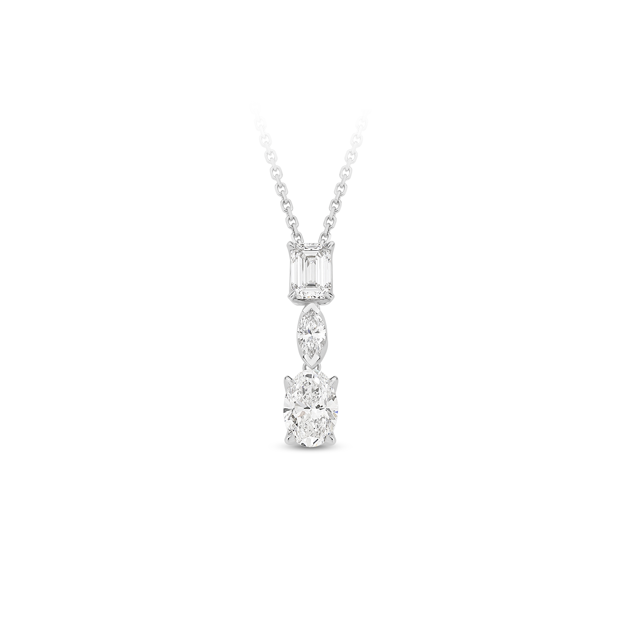 TRIPLE DIAMOND DROP PENDANT