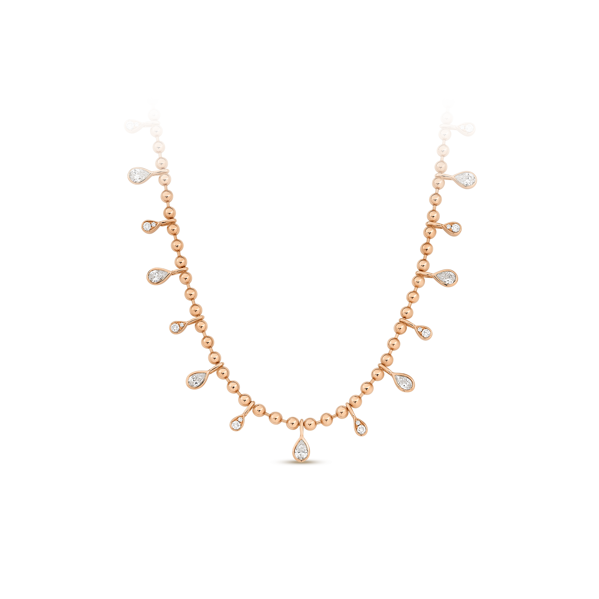 BEAD DIAMOND DROP NECKLACE - Image 3